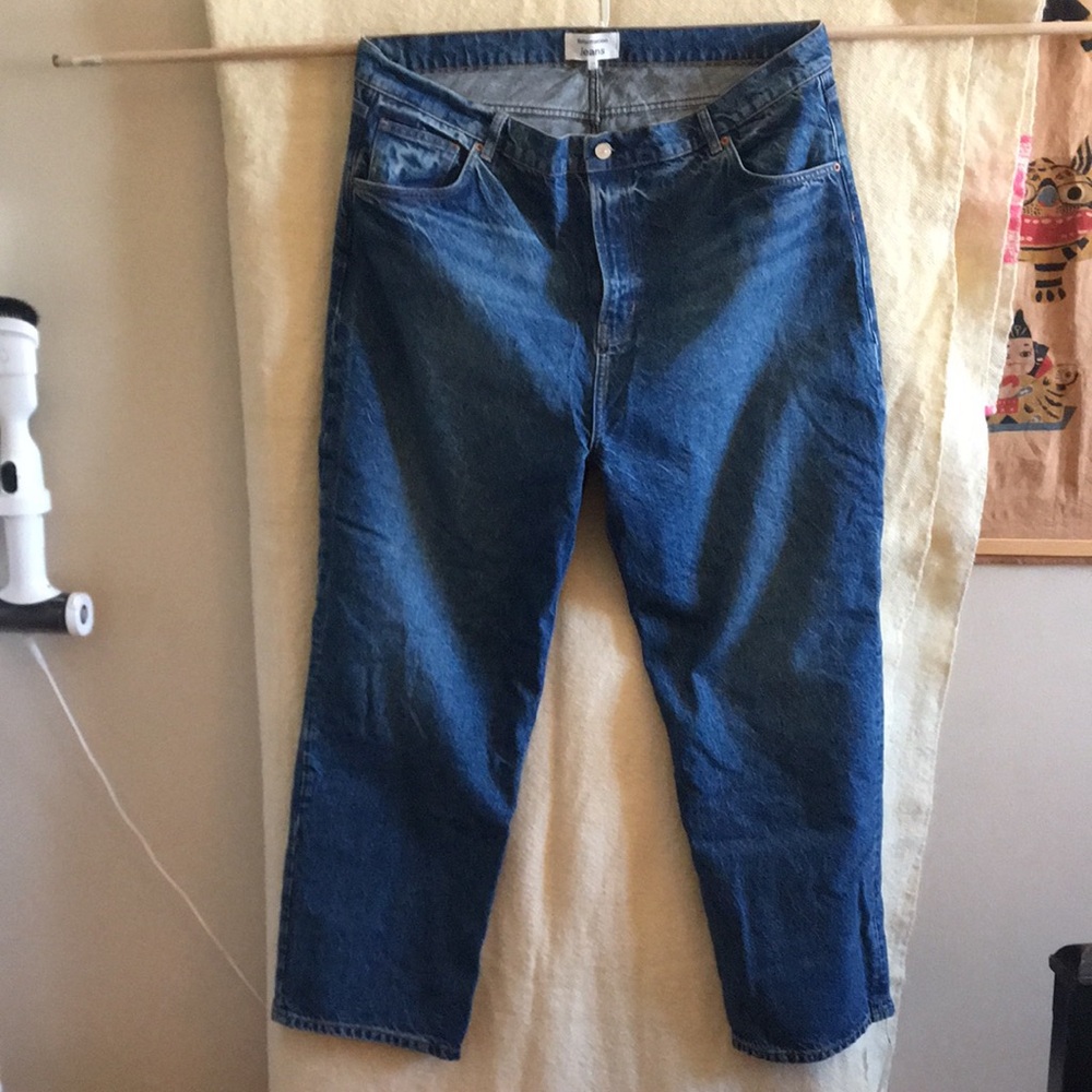 Reformation Abby High Rise Straight Jeans Blue - Size 34